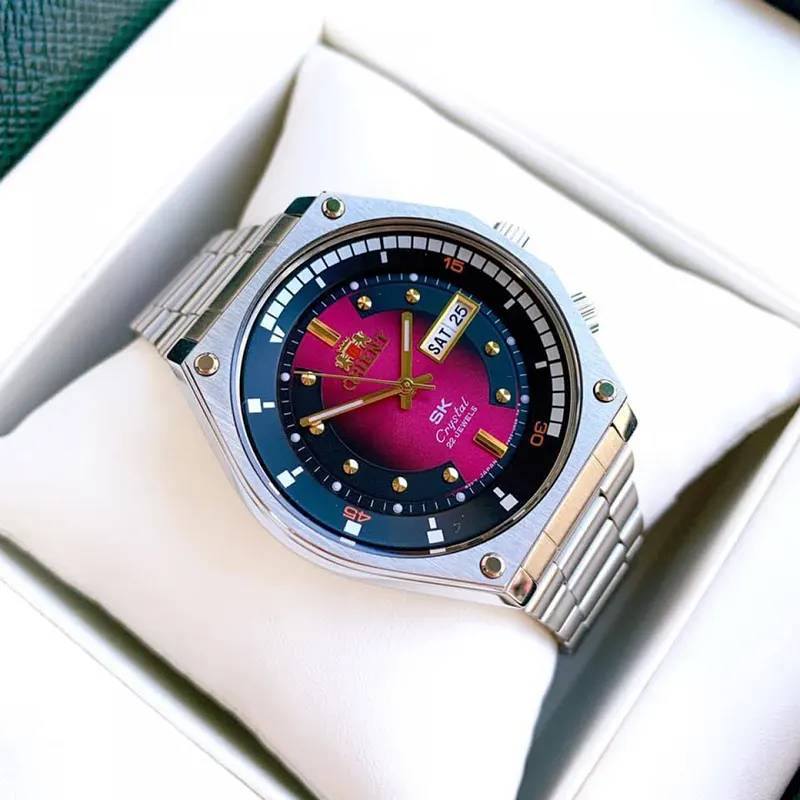 Orient Sports SK Automatic Maroon Dial Men's Watch- RA-AA0B02R